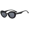 helena Retro Cat Eye Futuristic Sunglasses Women Gradient Shades UV400 Men Y2K Oval Sun Glasses S65 (black) view 2