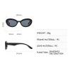 helena Retro Cat Eye Futuristic Sunglasses Women Gradient Shades UV400 Men Y2K Oval Sun Glasses S65 (black) view 4