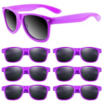 ASTARON Novelty Sunglasses Bulk, 6 Pack Novelty Sunglasses Party Favors for Summer Beach Pool Wedding Party, Great Gift for Pool, Birthday Party Supplies Goody Bag Favors (Purple)