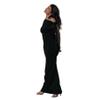 ANKOMINA Women's Elegant Asymmetrical Collar Sleeveless One Shoulder Maxi Dress Bodycon Party Cocktail Long Dresses Black view 4