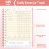 Fitness Journal Workout Planner for Women & Men, A5 (6.4" x 8.3") Workout Journal Log Book Planner Gift for Track Gym Essentials, Home Workouts, Track Progress, Achieve Wellness Goals, Pink view 2