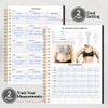 2026 Fitness Workout Journal Planner for Women & Men, JAN 2026 - DEC 2026 Exercise Planner, 6.4" x 8.3" Workout Calendar Journal Essentials Gift for Goals, Tracking, Gifts with PVC Plastic Cover,Black view 4