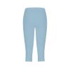 NineFit Basics Capri Leggings for Women High Waisted Yoga Capri Pants Stretchy Lounge Pants Solid Color Capri Leggings Pajama Capri Prime Big Deal Days 2024, Large, 27-sky Blue view 4