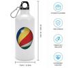JuneLucky Seychelles Flags National Flag Water Bottle with Carabiner Clip & Sport Top Tumbler for Car Office Exercise Picnic Camping Hiking Outdoor Activities,White Aluminum Sport Water Bottles 20 oz view 4