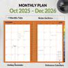 2026 Fitness Workout Journal Planner for Women & Men, JAN 2026 - DEC 2026 Exercise Planner, 6.4" x 8.3" Workout Calendar Journal Essentials Gift for Goals, Tracking, Gifts with PVC Plastic Cover,Green view 3