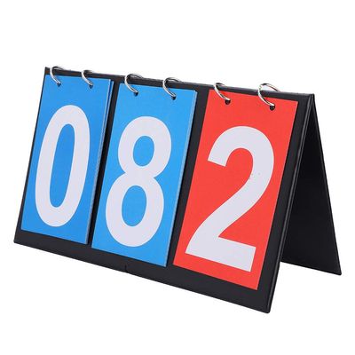 2/3/4 Digit Portable Flip Sports Scoreboard Score Counter for Table Tennis and Basketball Sports and Outdoors Basketball Court Accessories (Three Digit dialer)