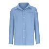 100% Cotton Shirts Women Ropa De Lino para Mujer Elegante Blouse Linen White Shirt for Women Womens Gauze Shirt Camisa Blanca Mujer view 2