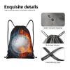 YIJIUWKIS Volleyball Drawstring Bag Sports Drawstring Backpack for Kids Teens Boys Girls Adults Women Men, Sport Gym Swim Travel Work Hiking Daypack Bag with Water and Fire Pattern Printed, Small view 4