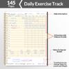 Fitness Journal Workout Planner for Women & Men, A4 (8.5" x 11") Workout Journal Log Book Planner Gift for Track Gym Essentials, Home Workouts, Track Progress, Achieve Wellness Goals, Black view 2