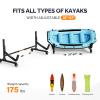 Bonnlo Kayak Stand Freestanding Storage Rack for Kayak Canoe Boat Paddle Board SUP Surfboard for Indoor Outdoor Garage, Shed, Dock with Lockable Wheels Wide Adjustable view 4