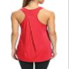 Bestisun Yoga Workout Tops Long Athletic Workout Tank Tops Loose fit Gym Exercise Clothes Workout Yoga Clothing for Women Red M view 1