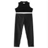 Hedmy Girls 2 Piece Sport Dance Outfit Mock Neck Crop Tank Top with Athletic Leggings Set Gymnastics Tracksuit Black 8 Years view 3