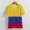 Adult Full Print T-Shirt Womens Colombia Flag Short Sleeve Tee Fashion T-Shirt Comfort Colors 3XL view 3