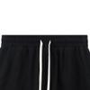 Men's Athletic Casual Classic Sweat Shorts Drawstring Loose Sport Wide-Leg Shorts Elastic Waist Lounge Gym Shorts (Black,Medium) view 2