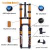 BUCKLOS Downhill Air Suspension Fork 27.5 15 * 110mm Boost Tapered Travel 180mm 36mm Stanchion Thru Axle Bike Forks &Spacers 11 Pieces Fit 28.6mm Front Fork,2 3 5 10 15 20mm Carbon Fiber Washer Shiny view 2