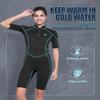 Jsnorklet Womens Wetsuit Shorty, 3mm Front Zipper Neoprene Diving Suits for Diving Snorkeling Surfing Swimming view 2