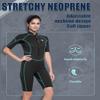 Jsnorklet Womens Wetsuit Shorty, 3mm Front Zipper Neoprene Diving Suits for Diving Snorkeling Surfing Swimming view 4