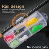Conskyee Fishing Tackle Box, Small Tackle Utility Boxes Fishing Lure Bait Hooks Storage Organizer, Plastic Tackle Tray Box Container Case for Swivels Jigs Sinkers, 12 Compartments view 3
