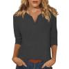 3/4 Length Sleeve Womens Tops 3/4 Length Sleeve Womens Tops Cotton Womens Tshirts Cotton Womens Tops Trendy Color Block Tops for Women Womens 3/4 Sleeve Tops Womens Tees Loose Fit Lavender view 1