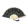 Folding Hand Fan Chinese Style Decorative Bamboo Fans Lace Fabric Silk Folding Hand Held Dance Fans Flower Party Wedding Prom Folding Fan view 4