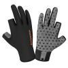 BASSDASH Unisex Fingerless Camo Hunting Gloves for Men's Women's Early Season Warm Weather UPF 50+ Lightweight Fishing Photography HG03 view 2