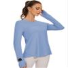 Blingfit Womens Long Sleeve Running Top Gym Hiking Workout Base Layer Women Sports Tops with Thumb Holes Breathable view 1