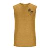 NineFit Basics Mens Muscle Tank Tops 2024 Summer Trendy Palm Print Beach Casual Sleeveless T-Shirts Gym Bodybuilding Athletic Blouse, X-Large, A01_yellow view 2