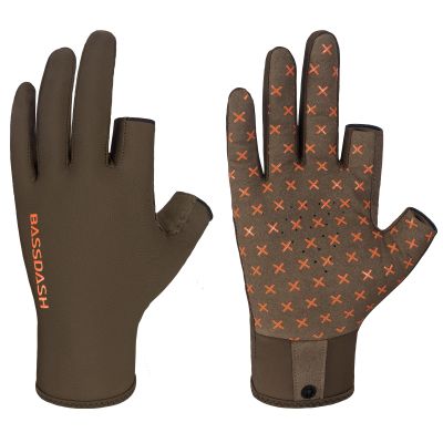 BASSDASH Unisex Fingerless Camo Hunting Gloves for Men's Women's Early Season Warm Weather UPF 50+ Lightweight Fishing Photography HG03