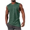 NineFit Basics Mens Muscle Tank Tops 2024 Summer Trendy Palm Print Beach Casual Sleeveless T-Shirts Gym Bodybuilding Athletic Blouse, XX-Large, A03_army Green view 1