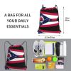 NOUZU Ohio State Flag Print Sports Drawstring Backpack For Women With Zipper Pockets Lightweight Travel Gym Bag, Black view 4