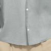 Maiyifu-GJ Mens Lightweight Casual Linen Shirts Summer Short Sleeve Button Down Shirts Business Formal Slim Fit Dress Shirt (Grey,X-Large) view 4