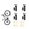 Swivel Bike Wall Mount, 4 Pack, Space Saving Wall Bike Rack, Garage Bike Hangers, Holds up to 66lbs,Vertical Bicycle Wall Mount for Garage Black view 1