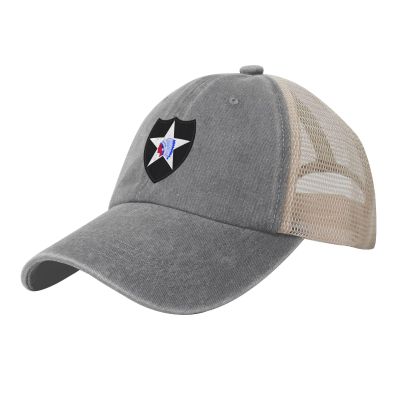 2Nd Infantry Division Ssi Baseball Cap for Men Women Mesh Back Trucker Hats Dad Golf Hat