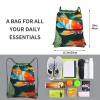 NOUZU Pretty Koi Fish Print Sports Drawstring Backpack For Women With Zipper Pockets Lightweight Travel Gym Bag, Black view 4