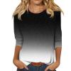 3/4 Sleeve Summer Tops for Women Womens Toos Womens Blouses Casual Business Casual Tops for Women Cotton Tops for Women Crew Neck Tops for Women 3/4 Sleeve Tunic Tops for Women Cotton Shirts view 1