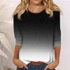 3/4 Sleeve Summer Tops for Women Womens Toos Womens Blouses Casual Business Casual Tops for Women Cotton Tops for Women Crew Neck Tops for Women 3/4 Sleeve Tunic Tops for Women Cotton Shirts view 2
