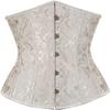 ADELCE Women's Lace Up Boned Underbust Waist Cincher Corset Bustier Beige 4XL view 1