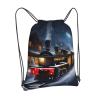Winter Christmas Snow Night Railway Train Print Sports Drawstring Backpack For Women With Zipper Pockets Lightweight Travel Gym Bag view 2