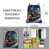 Winter Christmas Snow Night Railway Train Print Sports Drawstring Backpack For Women With Zipper Pockets Lightweight Travel Gym Bag view 4