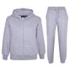 A2Z 4 Kids Unisex Plain Tracksuit Hoodie with Joggers Jogging Sweatpants Set - T.S Plain Grey 2-3. view 1
