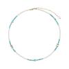 Fivoilin Pearl Necklace for Women, Dainty Turquoise Beaded Necklace, Handmade Tiny Pearl Choker Necklace Cute Trendy Summer Jewelry for Her view 1