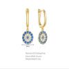 ZHUORAN Women's 925 Sterling Silver Earrings Devil's Eye for Di.a/mond Ear Clip Earrings view 2