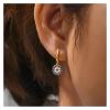 ZHUORAN Women's 925 Sterling Silver Earrings Devil's Eye for Di.a/mond Ear Clip Earrings view 3