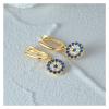 ZHUORAN Women's 925 Sterling Silver Earrings Devil's Eye for Di.a/mond Ear Clip Earrings view 4