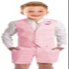 Kids Suits for Boys Casual Summer Linen Pink Suit 2 Piece Boys Suit Set Size 6 Formal Wedding Dresswear Outfit view 1
