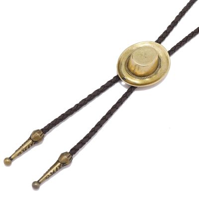 3D Metal Pendant Vintage Tie For Men Braided Rope Necktie Necklace Shirt Collar Chain Jewelry Accessory