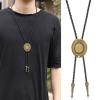 3D Metal Pendant Vintage Tie For Men Braided Rope Necktie Necklace Shirt Collar Chain Jewelry Accessory view 2