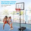 GarveeLife Basketball Hoop Outdoor 5.2-7 ft Adjustable for Kids&Youth w/Wheels, Portable Basketball Hoop Goal System in Backyard/Driveway/Indoor, 33 in Shatterproof Backboard & High Intensity Base view 4
