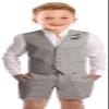 Szzmmer Suits for Teenage Boys Casual Summer Linen Grey Suit 2 Piece Boys Vest Pants Set Formal Wedding Dresswear Outfit Size 12 view 1