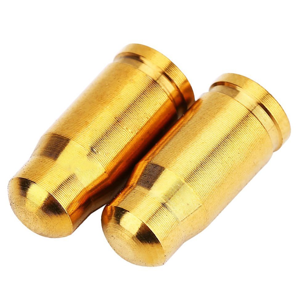 Alomejor 2 Pcs TC4 Alloy Mini Gas Nozzle Valve Exquisite for Mountain Road Cycling Inner Tube Vacuum Nitride Coating (Gold)
